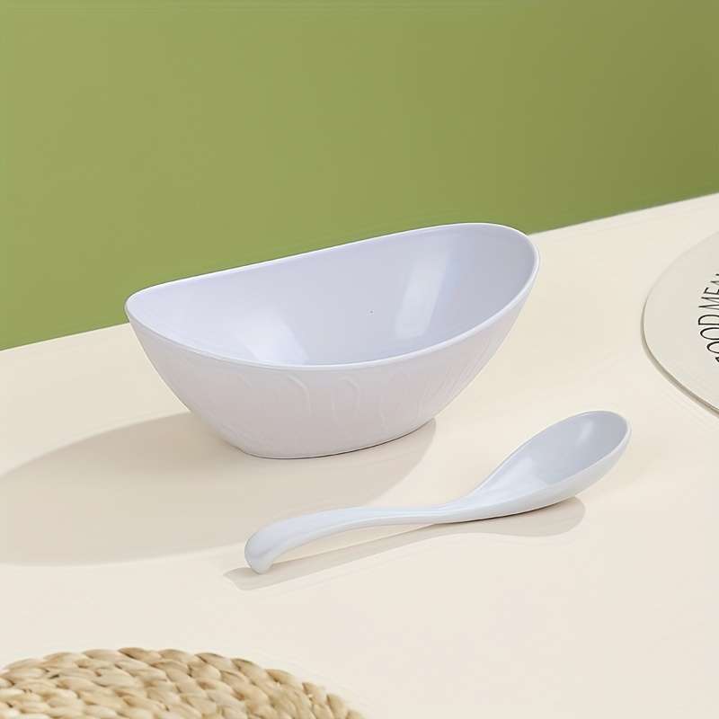 Bowl Color White With A Spoon Modelsmall