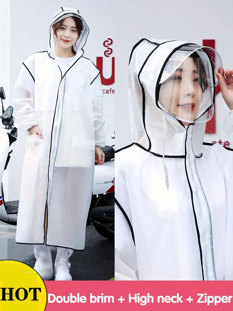Raincoat Transparent Size L