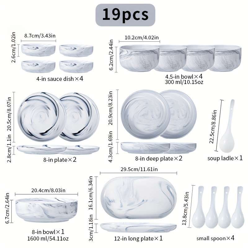 Bowl Color 19Piece Set
