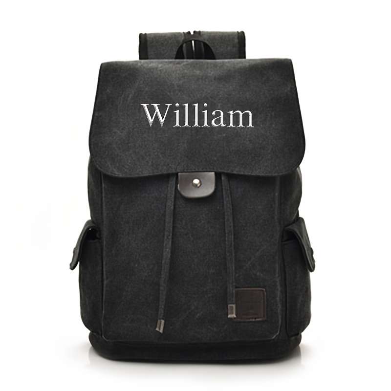 Men S Backpack Black Style Font 3