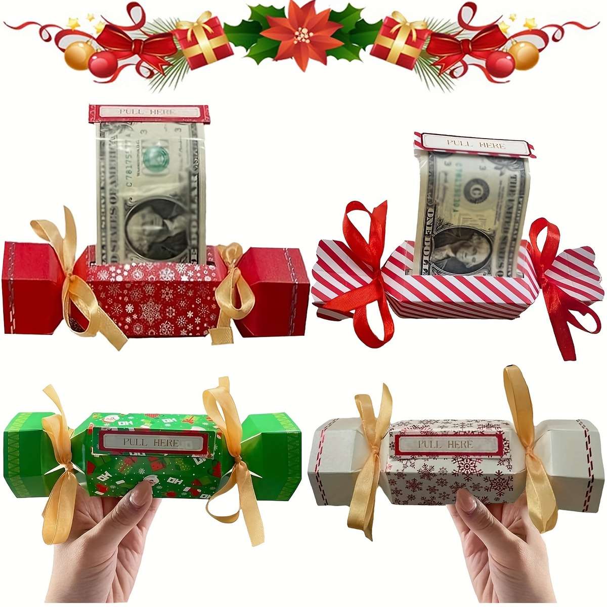 Christmas Gift Boxes Color 4Pcs A Set