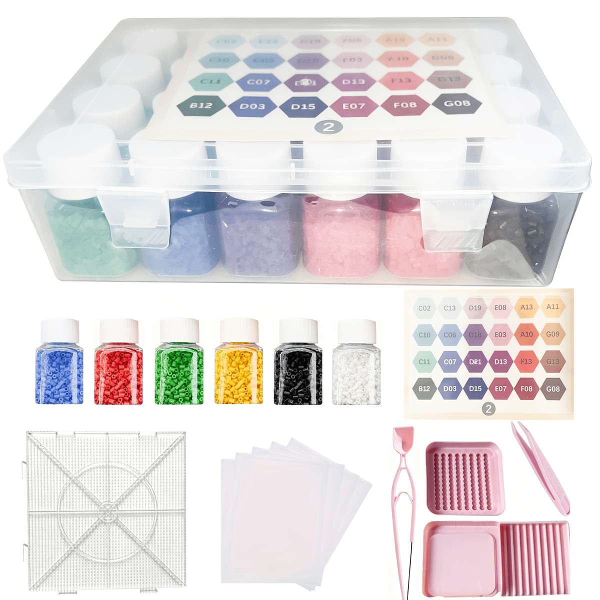 Perler Bead Set 24 Color Bean Paste Set