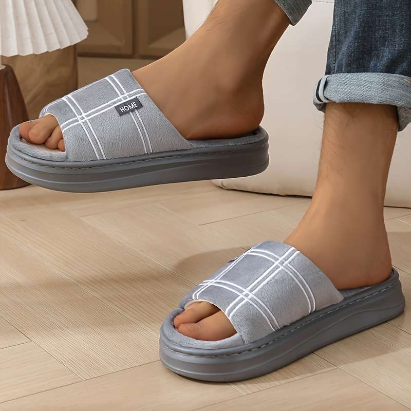 Cotton Slippers Color Grey Sizeuk 6.5-7