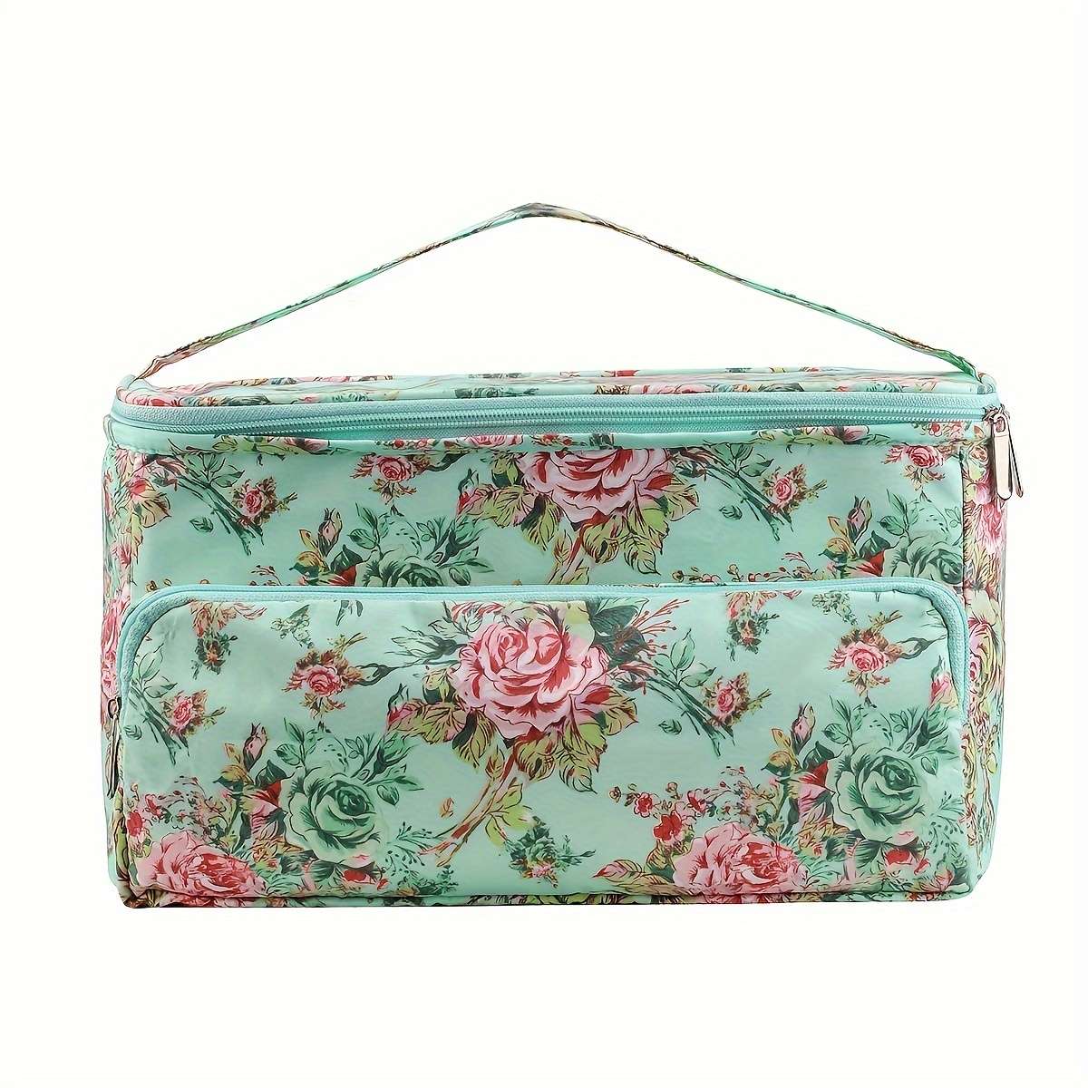 Storage Bag Color Green Peony Square Bag
