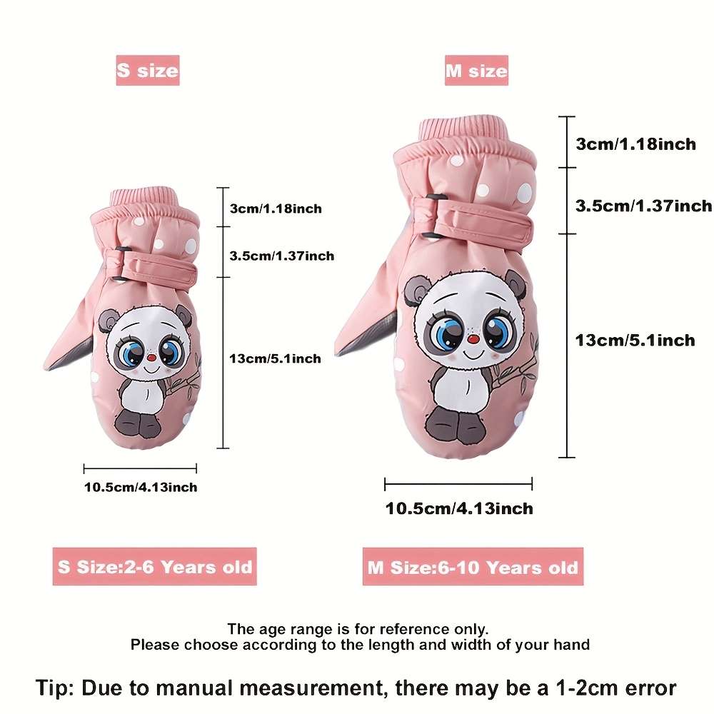 Winter Gloves Color Pink Size Size M  6 To 10 Years Old