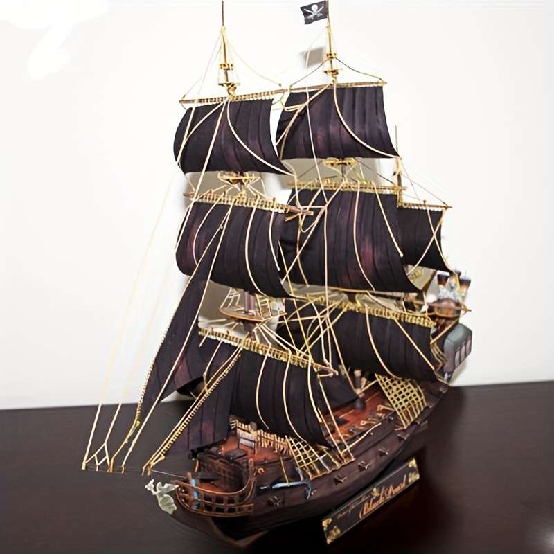 3D Jigsaw Puzzle Model Ship Model 43.18Cm Black Pearl Material Pack