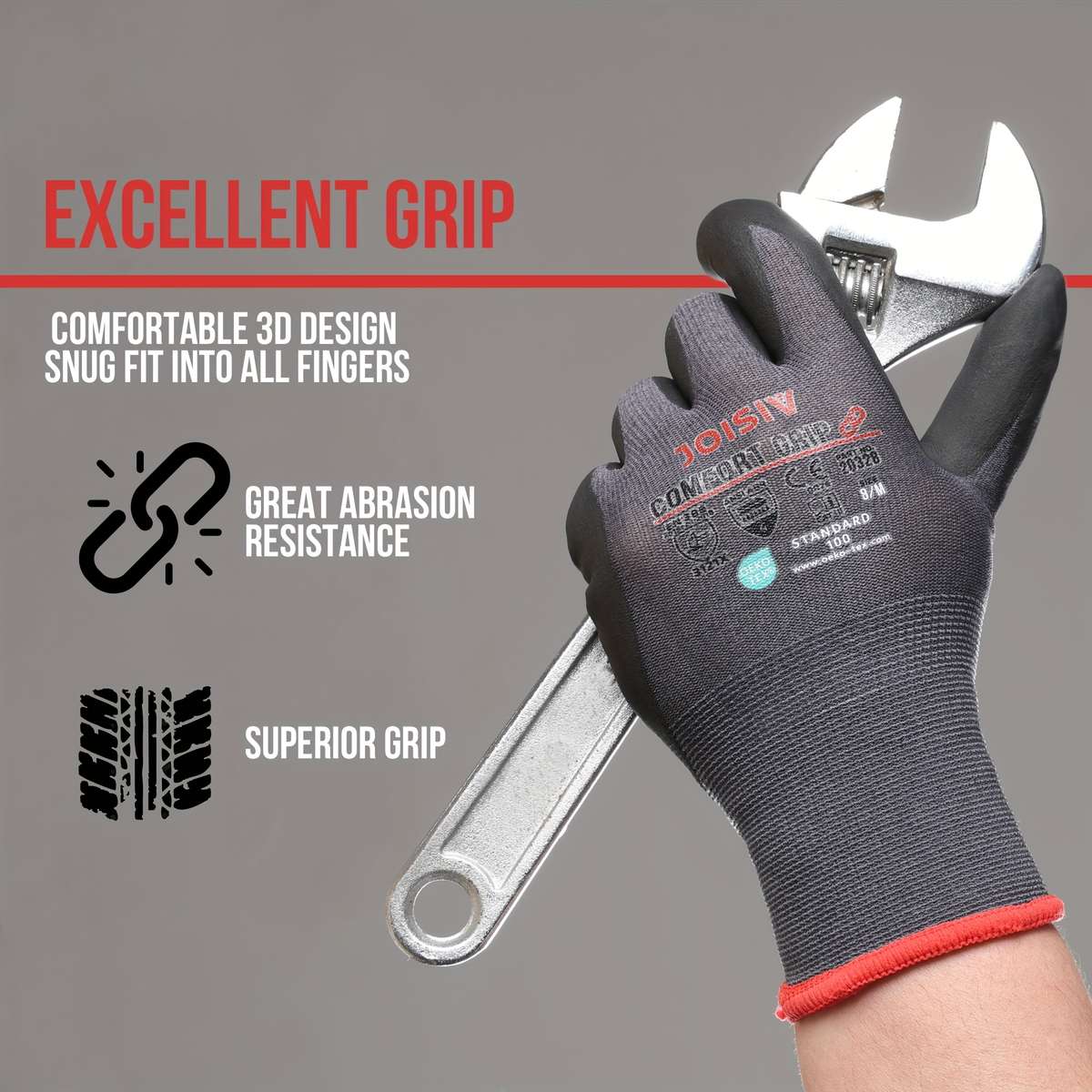 Work Gloves Size L Quantity Orange 1 Pair
