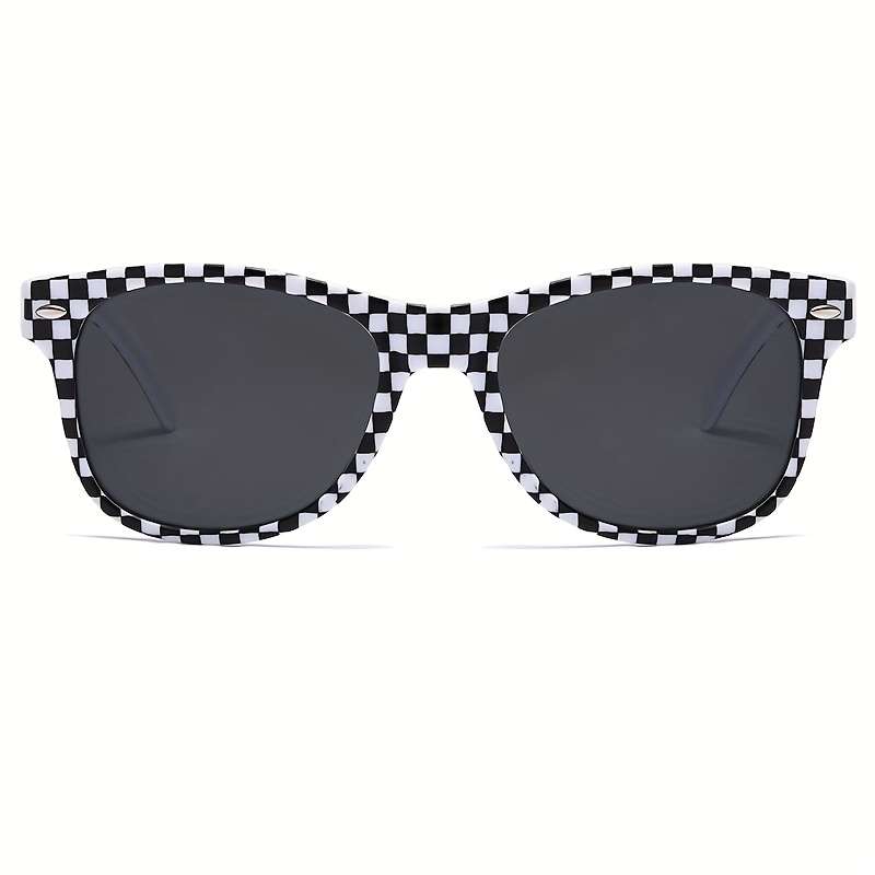 Kids Glasses Color 2 Pairs Checkered Pattern Add National Flag