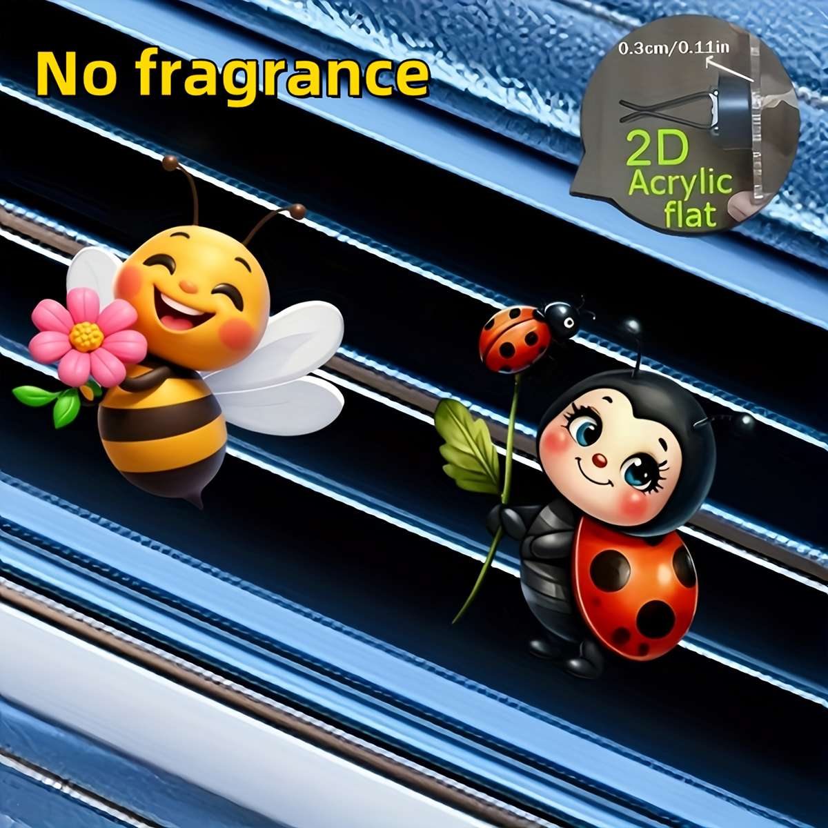Car Interior Decor Style 2Pcs Insects