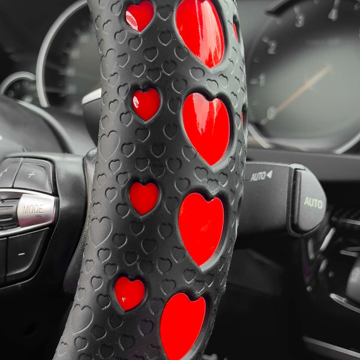 Car Steering Wheel Cover Black & Blue