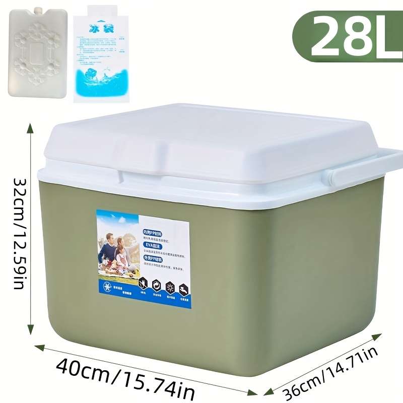Refrigerator Color Blue Capacity28 Liters   Ice Packs 10Pcs   Ice Plates 2Pcs