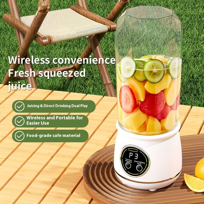 Hilton Portable Electric Juicer Blender 18Oz Mini Processor