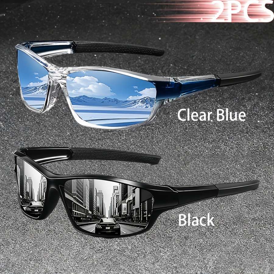 Cycling Glasses Color 2Pcs Greenmirror Clearblack