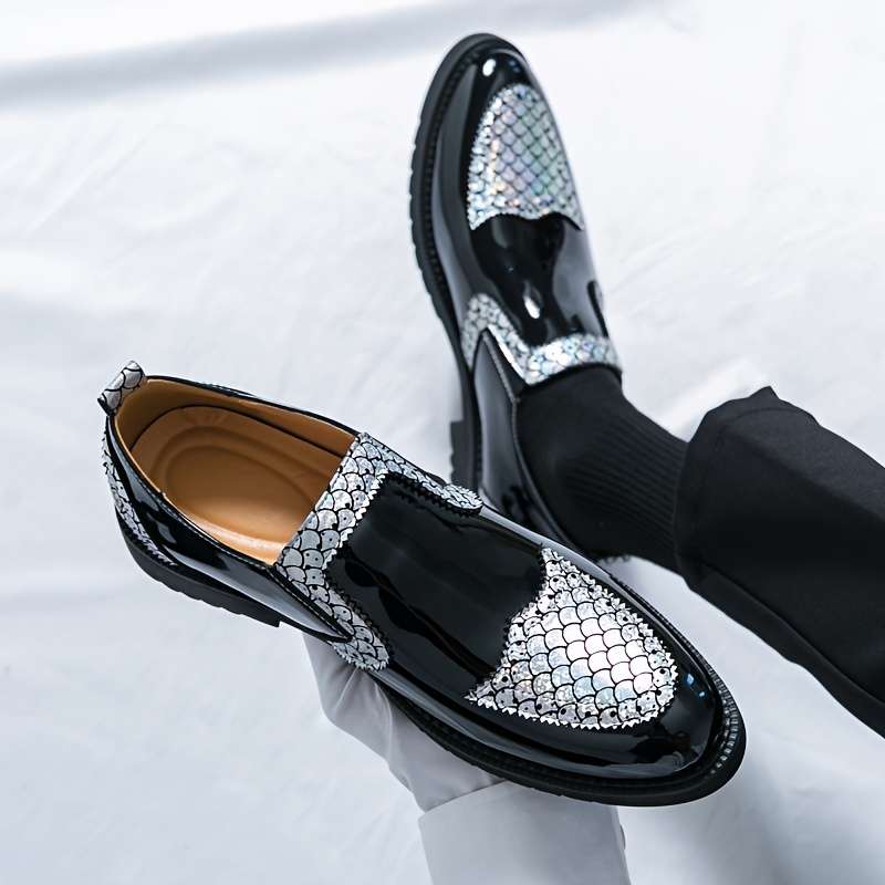 Mens Leather Shoes Color Silvery Sizeuk 10