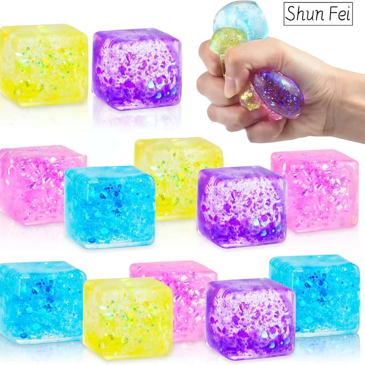 Squeezable Toys Color Random Color Items Glitter Bao Ice Cube