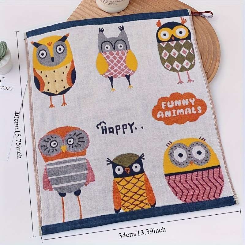 Towel Color 2Pcs Bear  Owl