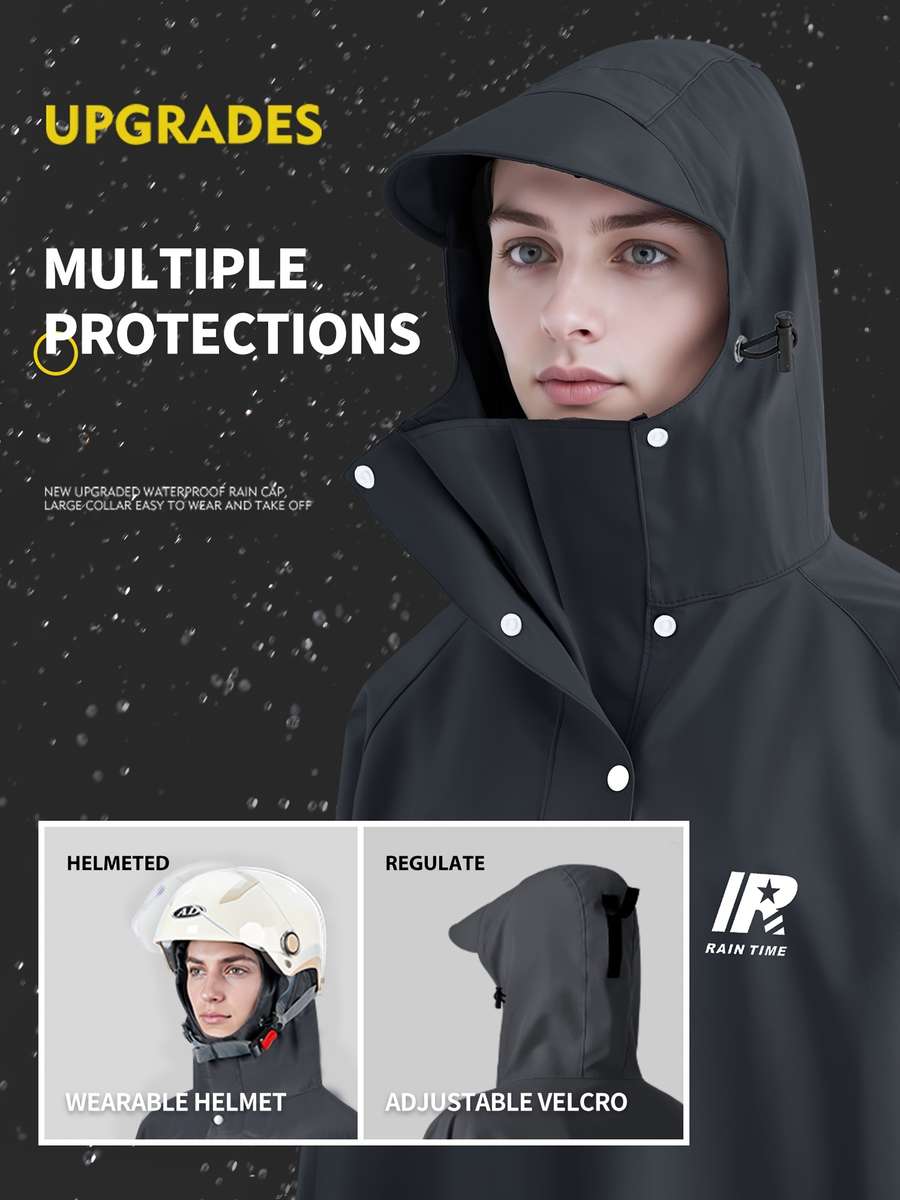 Raincoat Black Size Uk M