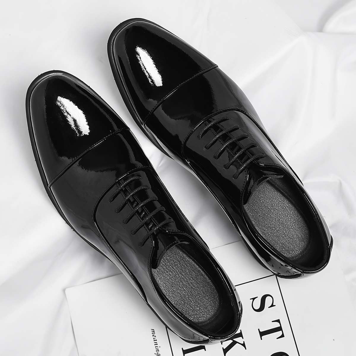 Mens Leather Shoes Color Black Sizeuk 7