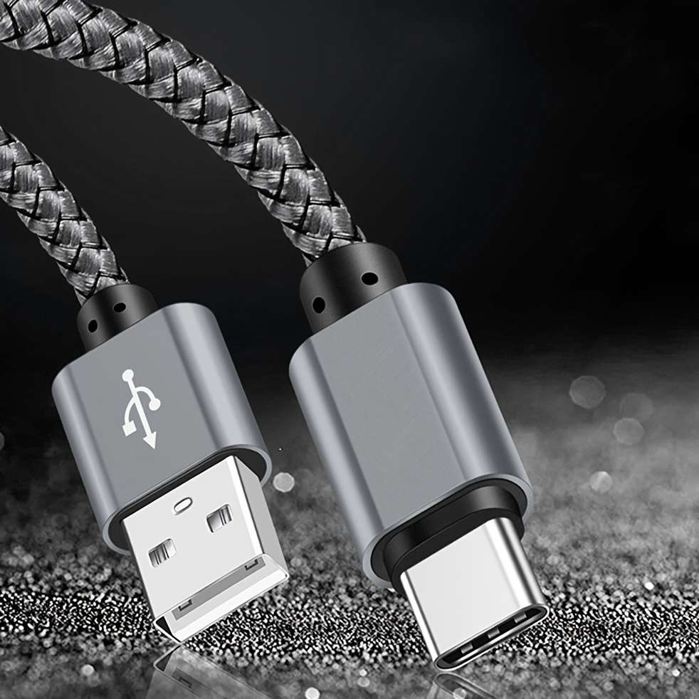 HeavyDuty TopRated Compact Essential 4A Fast Charging Usb Type Cable Long Nylon