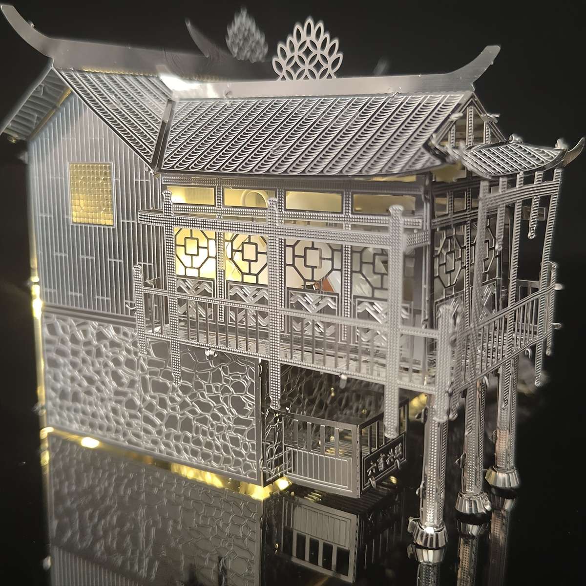 3D Building Model Puzzle Set Style Diaojiaolou