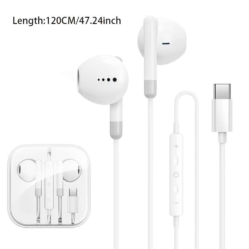 Wired Headphones White 3.5Mm