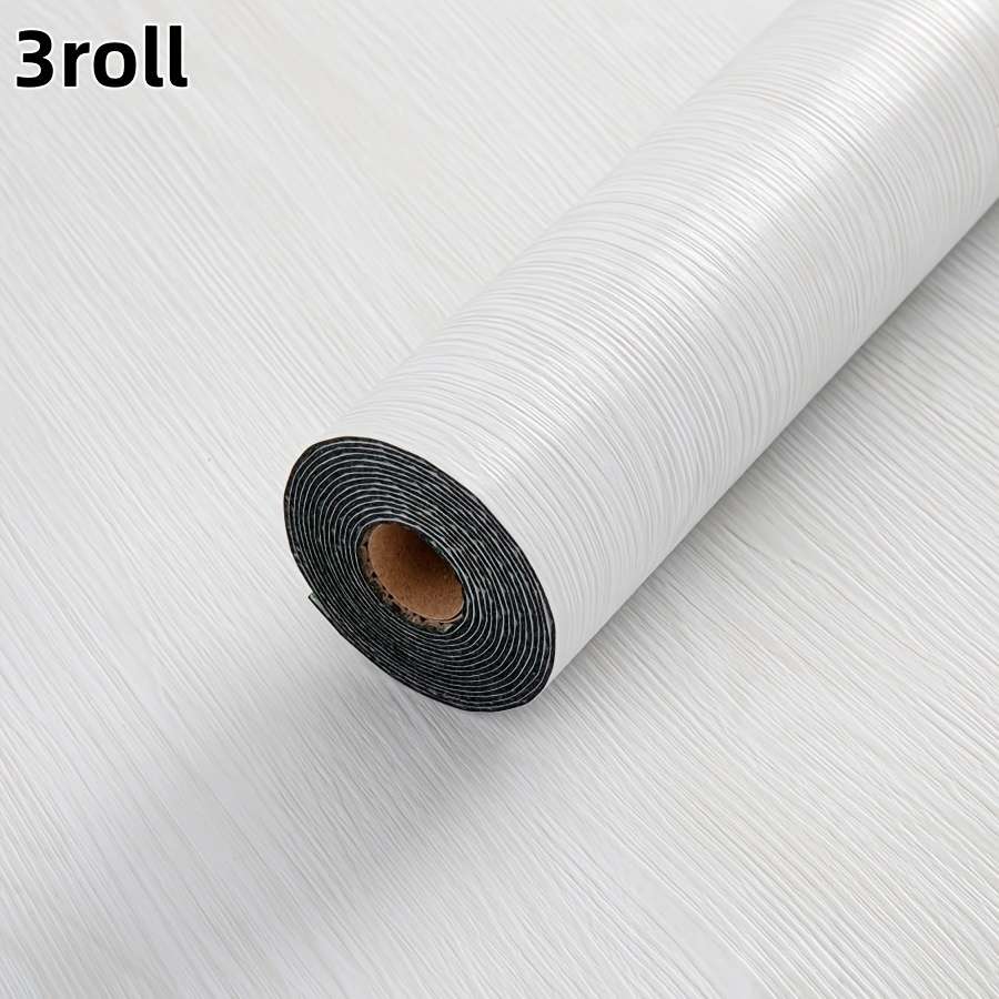 Self Adhesive Floor Stickers Milky White Wood Grain Color 3Roll