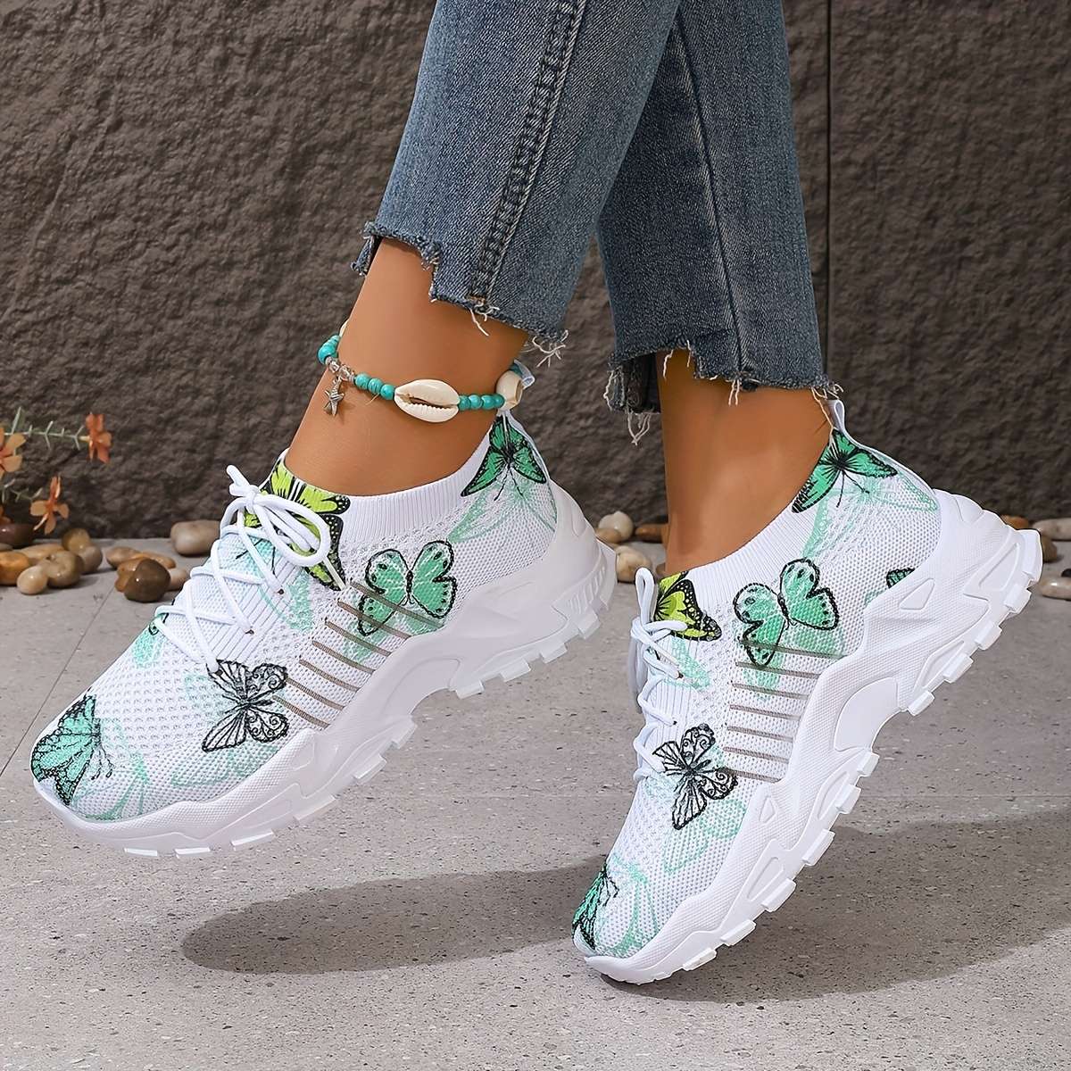 Women S Sneakers Color Green Sizeuk 8