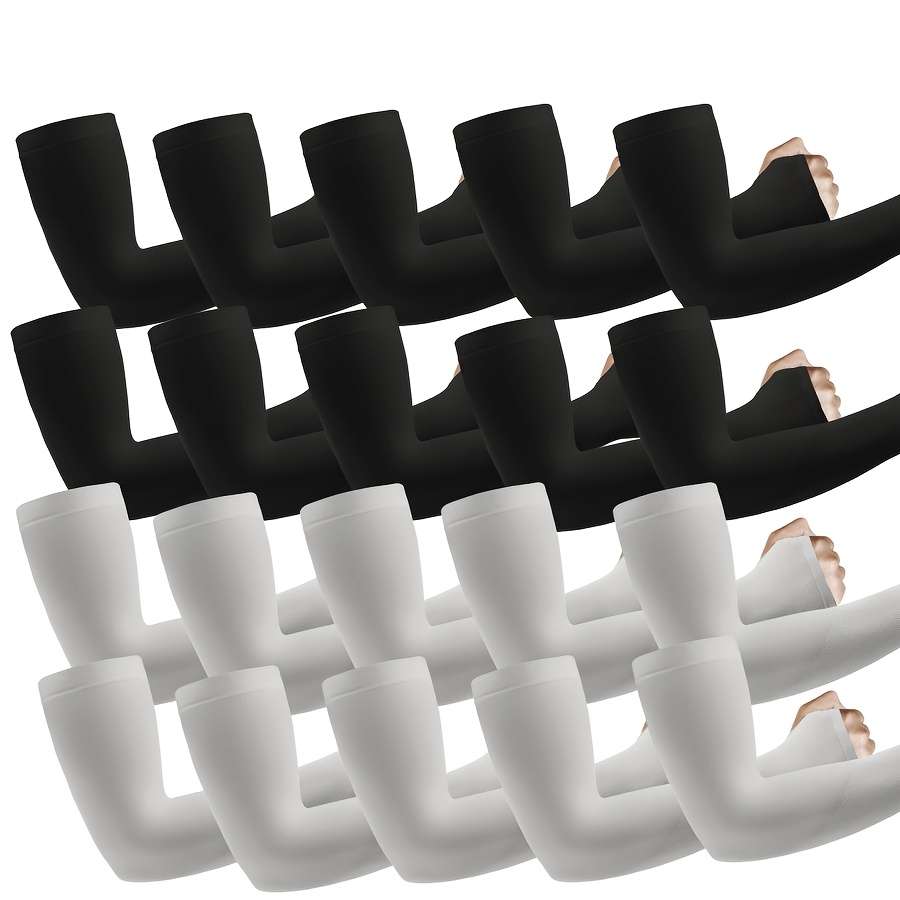 Sunscreen Sleeves Color 10 Pairs Black 10 Pairs Gray