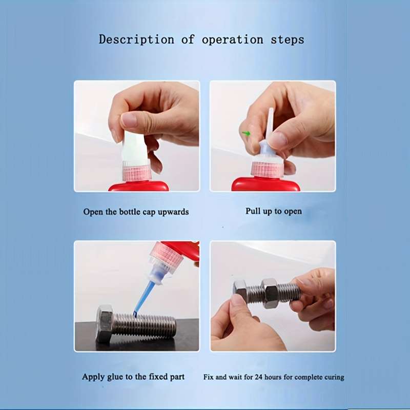 HeavyDuty Reliable EcoFriendly NonToxic Heat Stable 1Pc 50Ml Threadlocker For