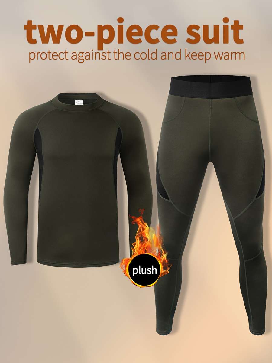 Thermal Underwear Color Army Green Sizes