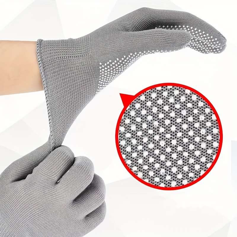 Work Gloves Color Gray Full Finger 2 Pairs