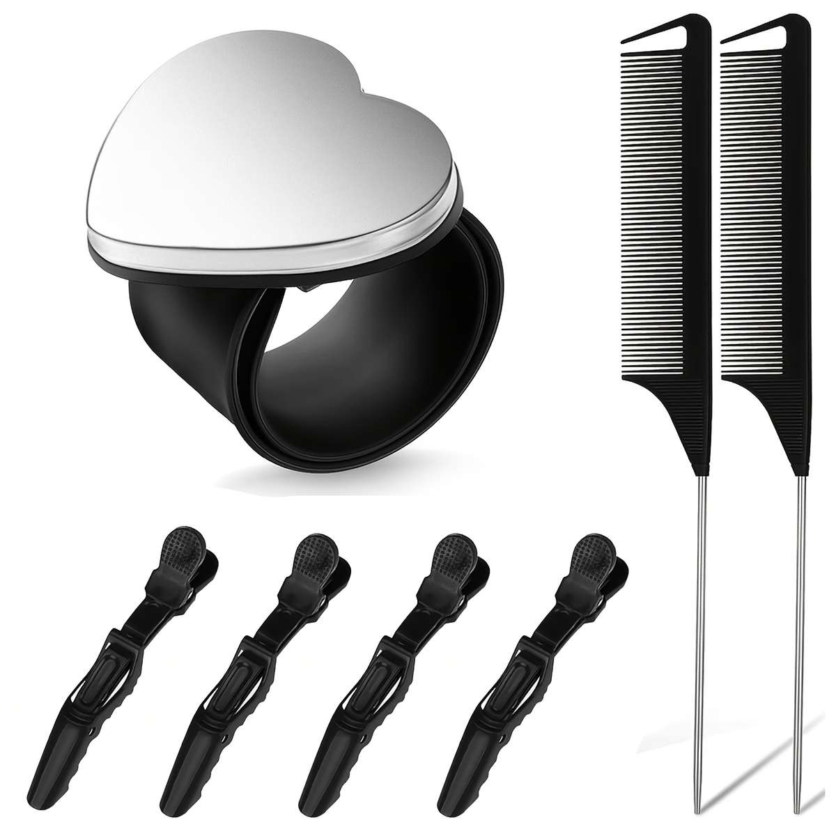 Hair Braiding Products Color Black Items7Pcsheart Watch Set