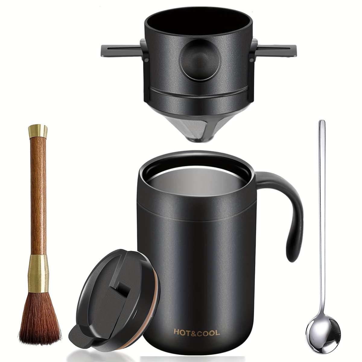 Coffee Machine Model Insulated Cup  Filter Cup  Spoon  Cleaning Brush