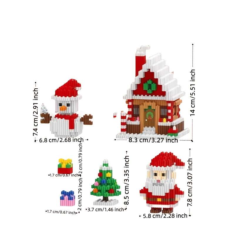 Building Toy Architectural Model Toy Set Model Christmas Combination Building Blocks