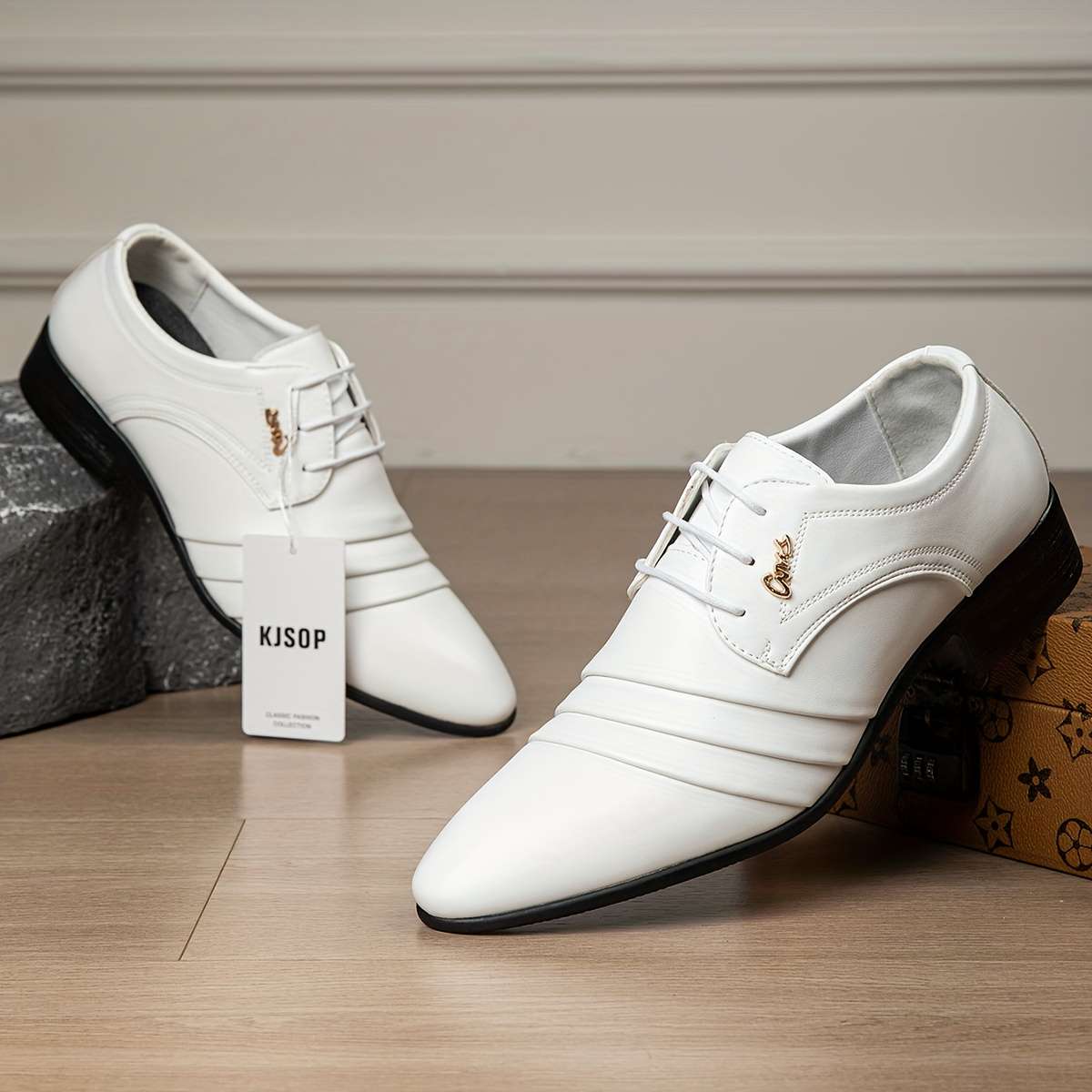 Mens Leather Shoes Color White Sizeuk 7