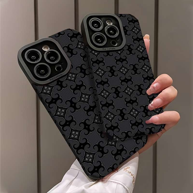 1Pc Mixed Color  For iPhone 11 Pro Retro Texture Pattern Phone Case