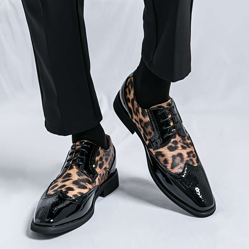 Mens Leather Shoes Color 1829 Black Gray Sizeuk 6.5
