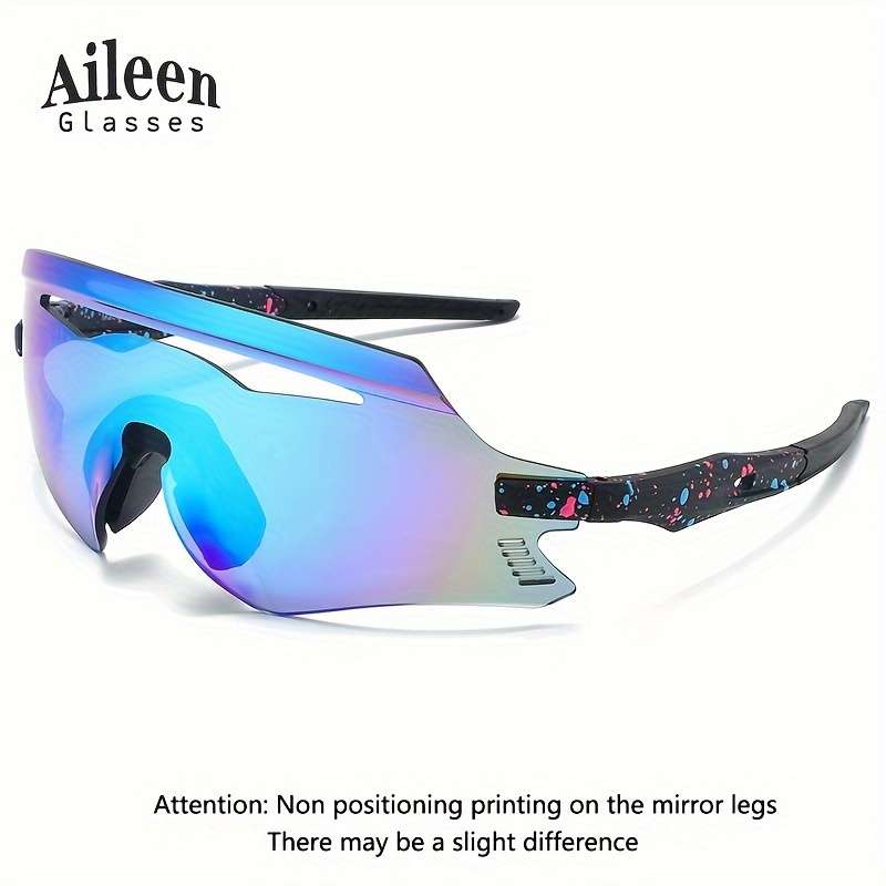 Cycling Glasses Color Dark Blue Frame Ice Blue Lens
