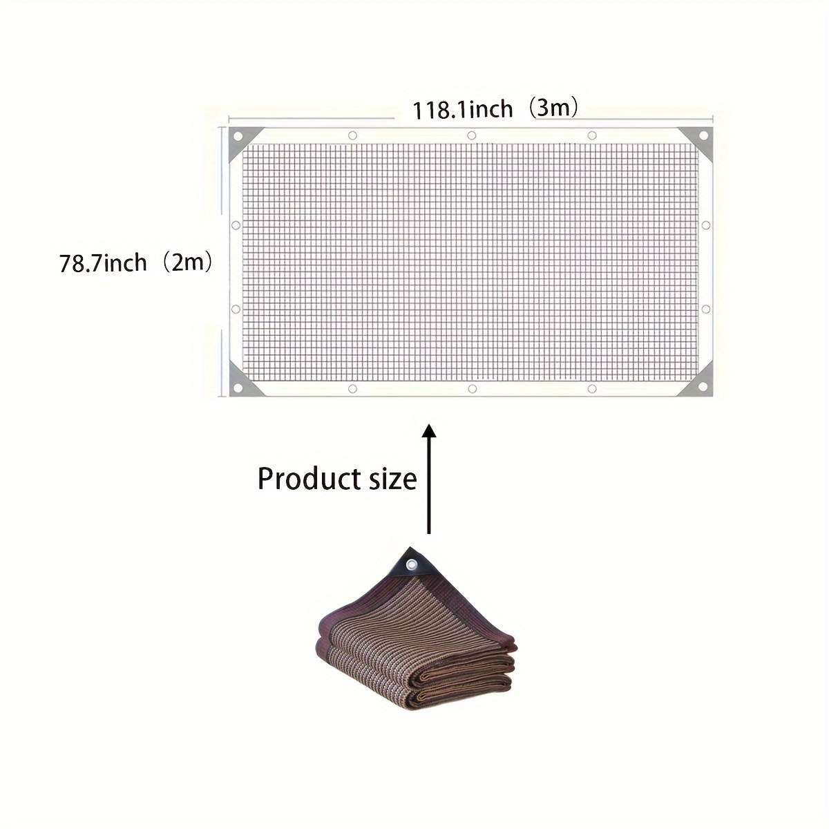 Shade Net Color Brown Size78.7*118.1Inch2*3M