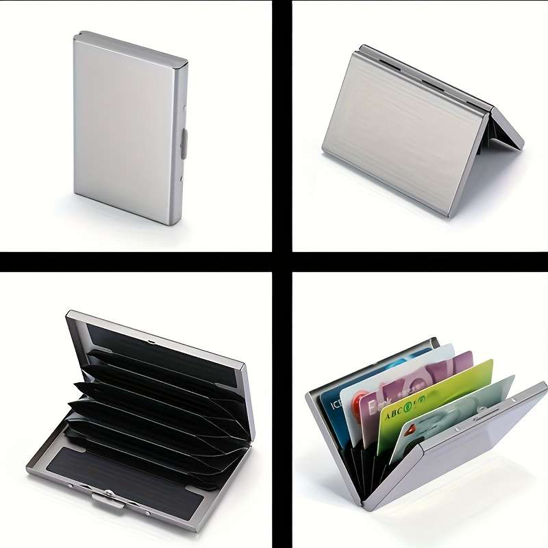 A Card Holder Wallet Made Of Thin Aluminum With A Minimalist Design Suitable