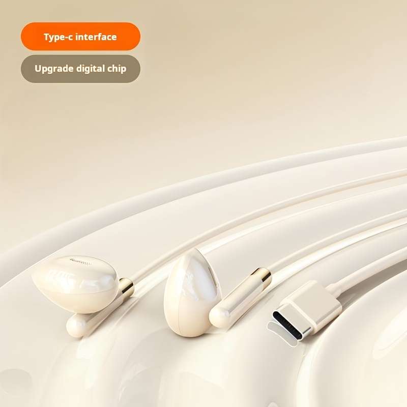 Wired Headphones White Model 3.5Mm Round Jack