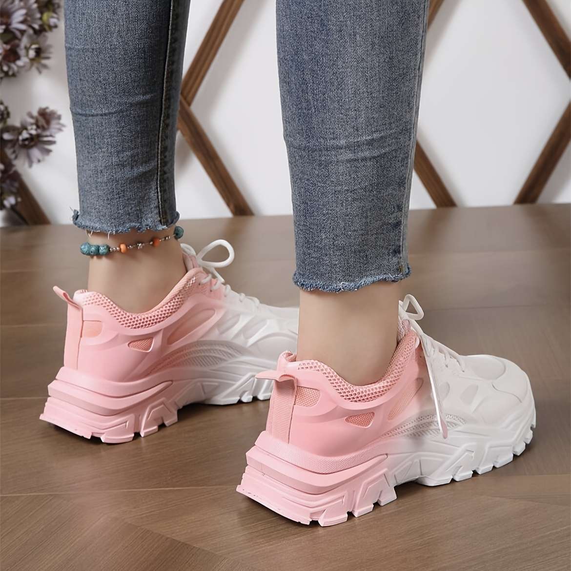 Women S Sneakers Color Pink Color Sizeuk 3.5