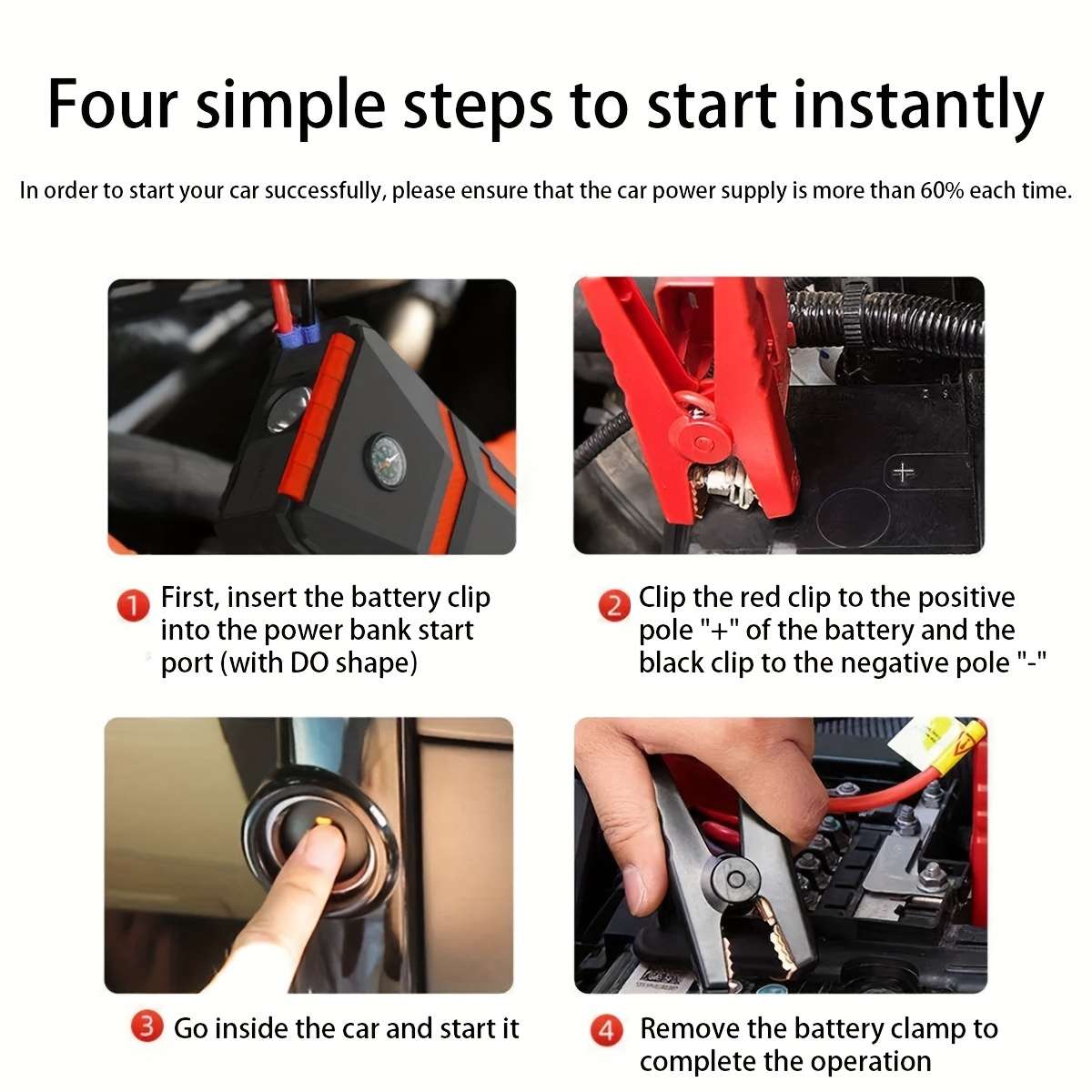 Premium Bezosmax Mah Large Capacity Car Emergency Fast Charging Reliable Power