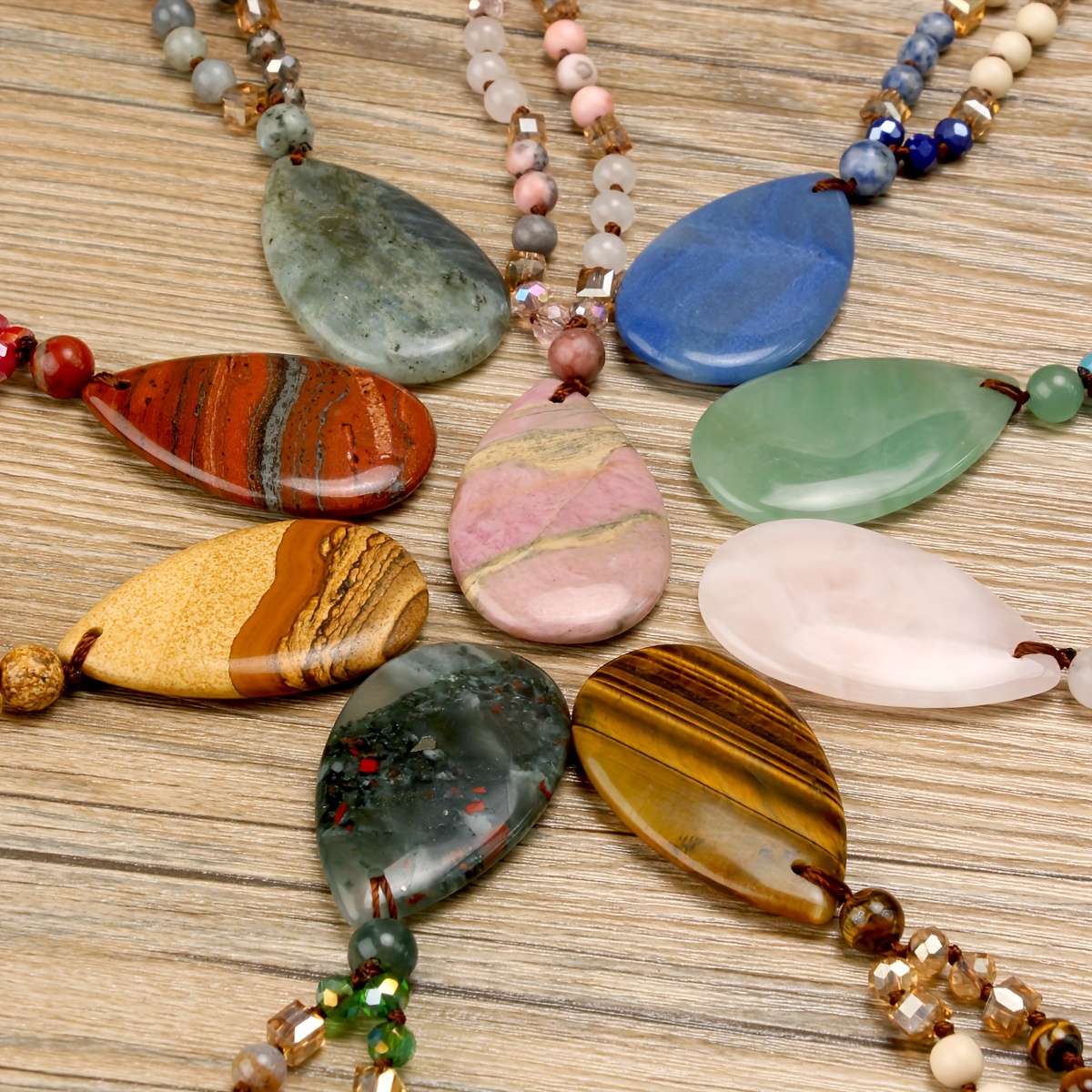 Womens Necklace Color Ocean Jasper
