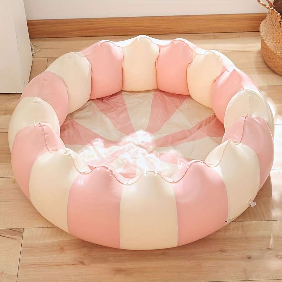 Swimming Pool Color Floral Stripe Pink