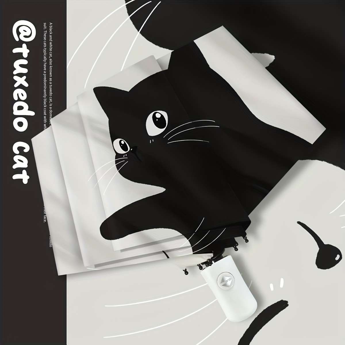 Umbrella Color Black Cat Automatic Umbrella