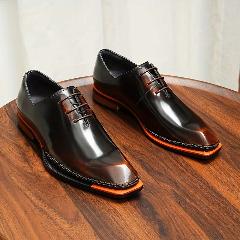 Mens Leather Shoes Color Black Sizeuk 8