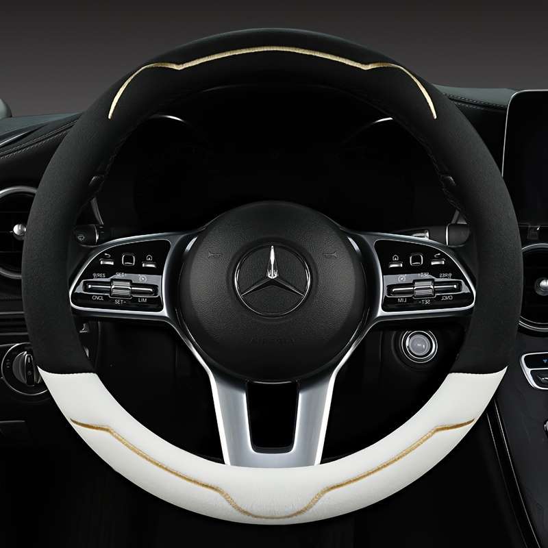 Car Steering Wheel Cover Black Pink