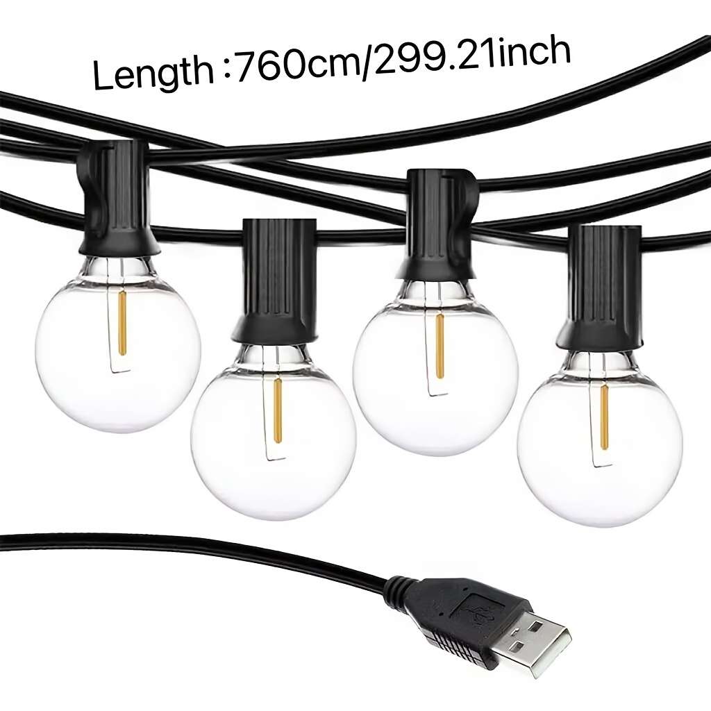 12+1 Led Usb Light String Plastic Bulb