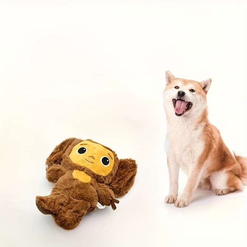 Plush Toyss color big eared monkey size Brown